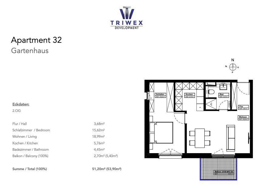Charmantes Refugium mit Balkon – 2 Zimmer zum Ankommen!