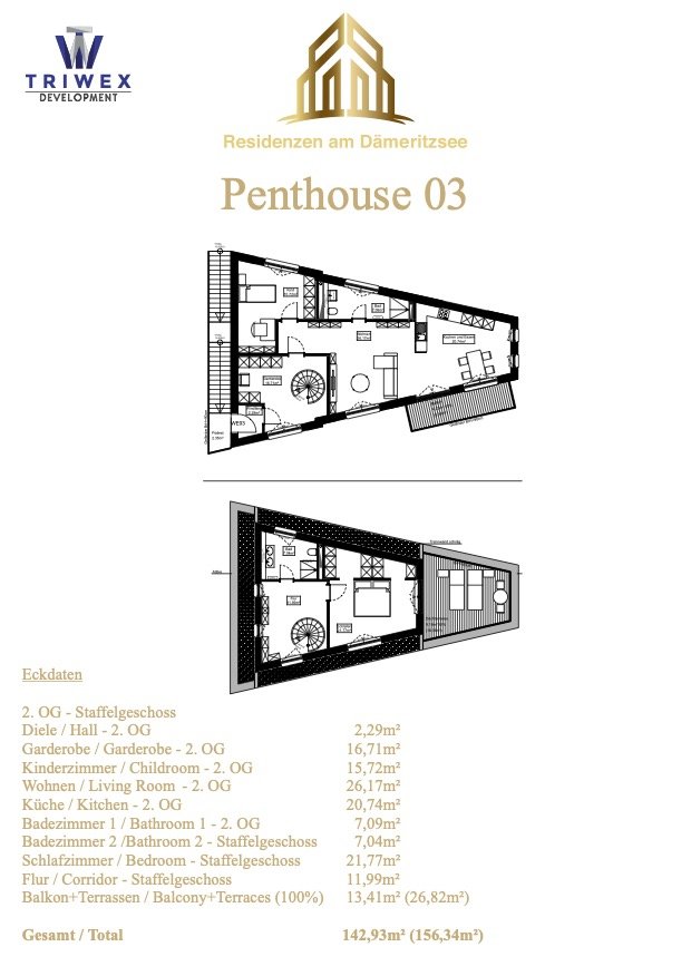 Exklusives Penthouse mit Blick auf den Dämeritzsee