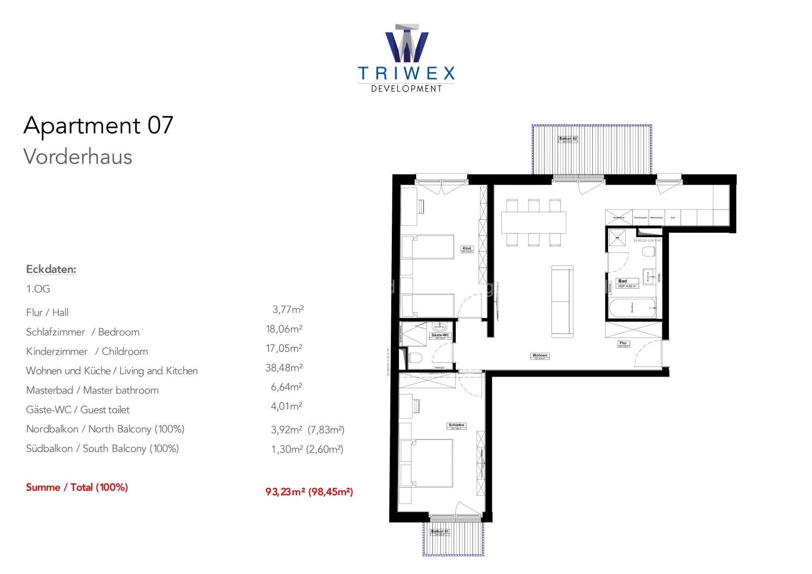 Exzellent geschnittene 3-Zimmer Familienwohnung!