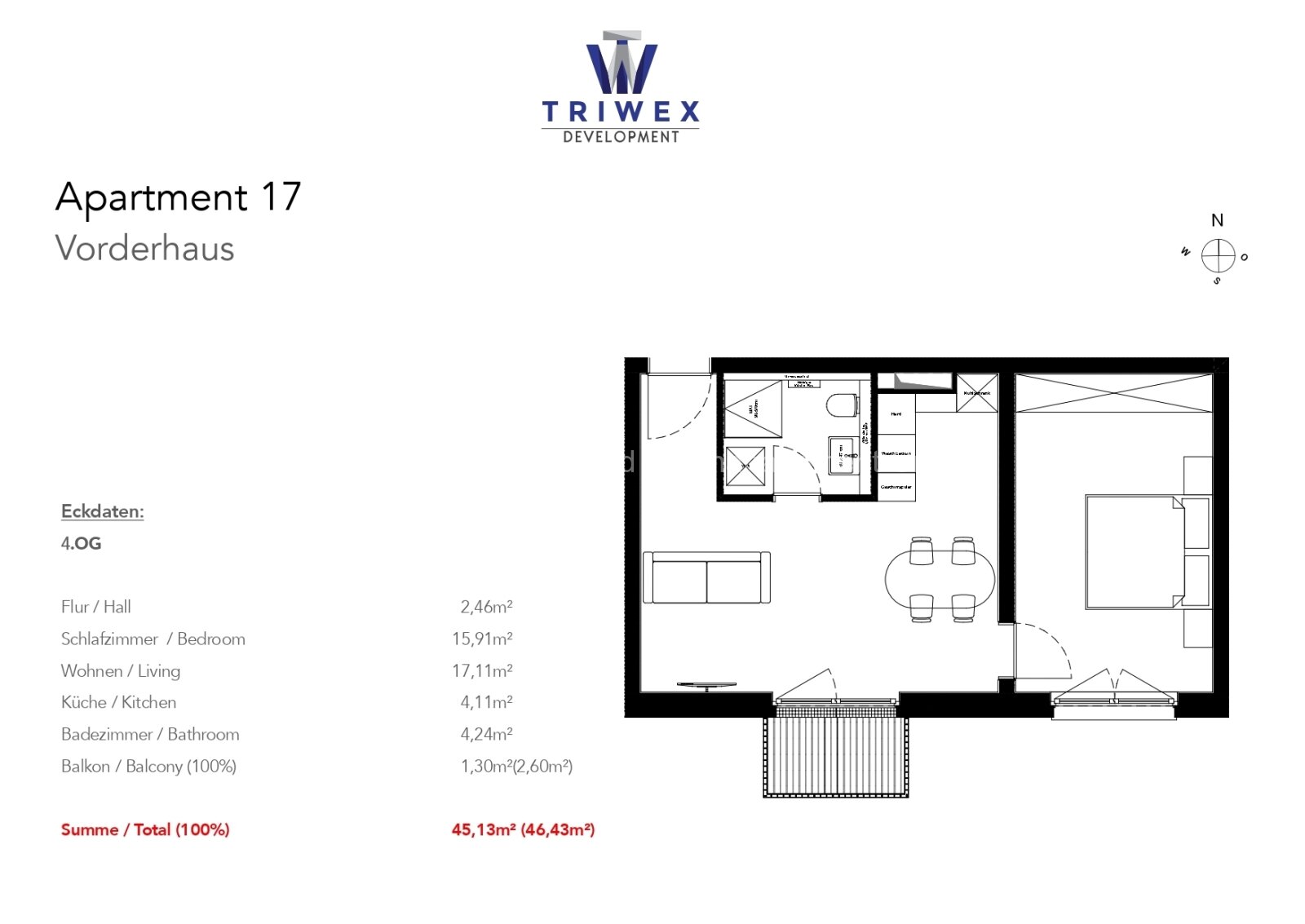 Perfekt geschnitten: Stilvolle 2-Zimmerwohnung mit Balkon!