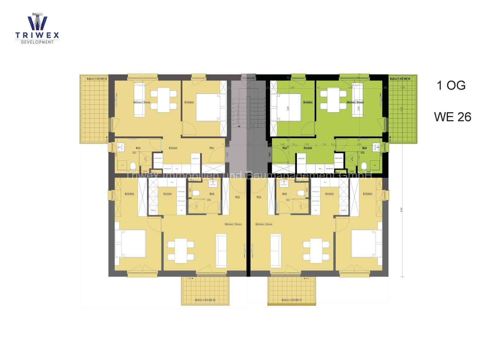 Effizient und einladend: 2-Zimmerwohnung mit Balkon für Genießer!