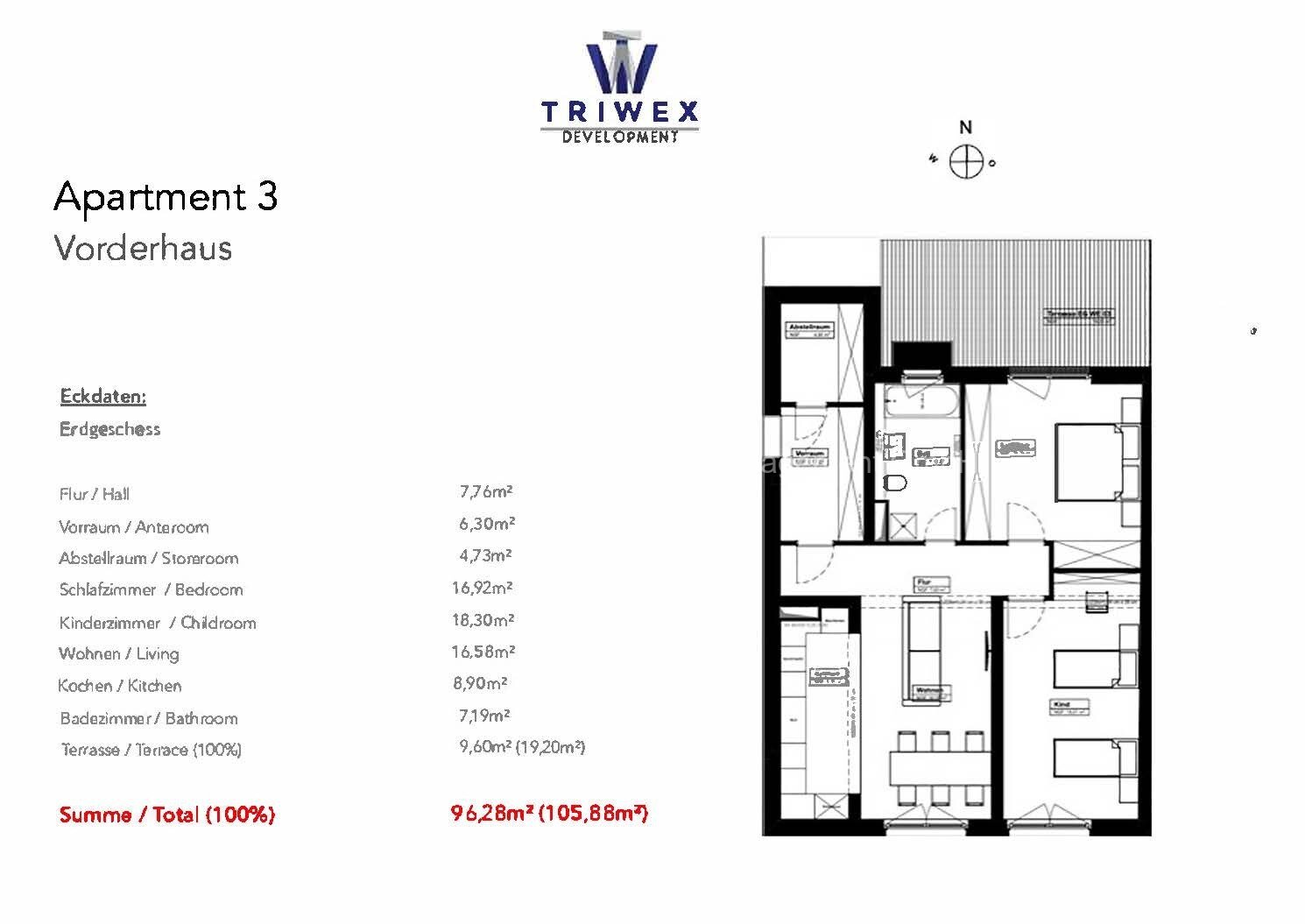 Neubau! Traumhafte 3-Zimmer Terrassenwohnung im Erdgeschoss! Provisionsfrei!