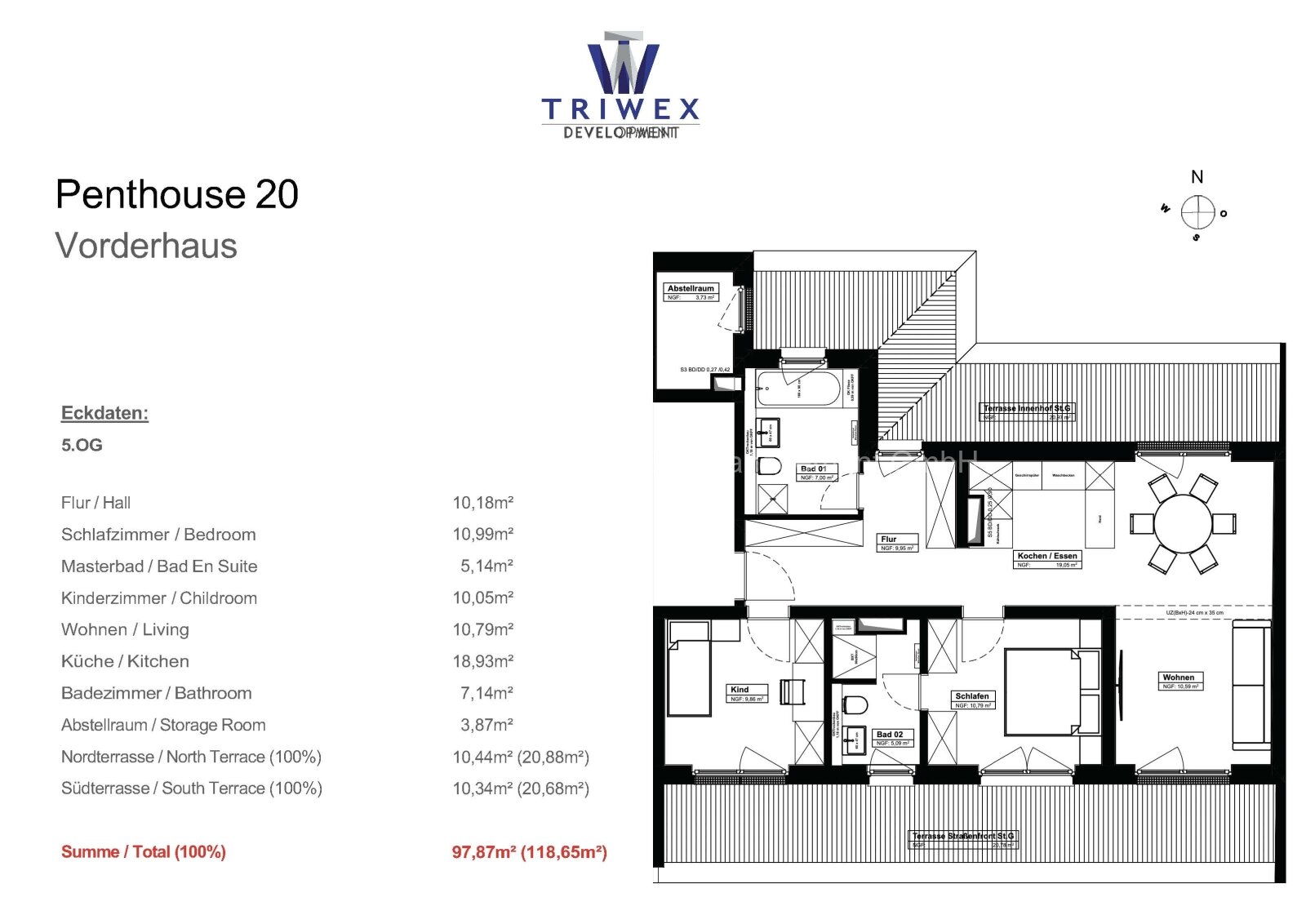 Penthouse-Exzellenz über den Dächern der Stadt auf höchstem Niveau!